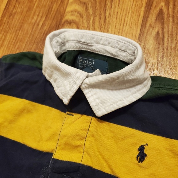 Polo Ralph Lauren Other - Polo Ralph Lauren Rugby Shirt Boys 5 Multi-Color Striped Long Sleeve Preppy